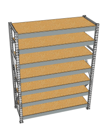 Стеллаж грузовой СГР 3000x2100x600 7 полок (ДСП)