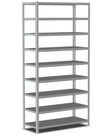 Стеллаж металлический Титан МС-500 2200х1200х600 9 полок Стеллаж металлический Титан МС-500 2200х1200х600 9 полок