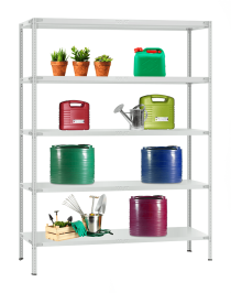 Стеллаж металлический Титан МС-900 1800x1000x300 5 полок Стеллаж металлический Титан МС-900 1800x1000x300 5 полок