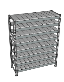 Стеллаж грузовой СГР 2500x900x1000 8 полок (металл) Стеллаж грузовой СГР 2500x900x1000 8 полок (металл)