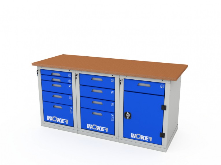 Верстак трехтумбовый WOKER PRO 3542.1800 купить в Верстак трехтумбовый WOKER PRO 3542.1800 купить в